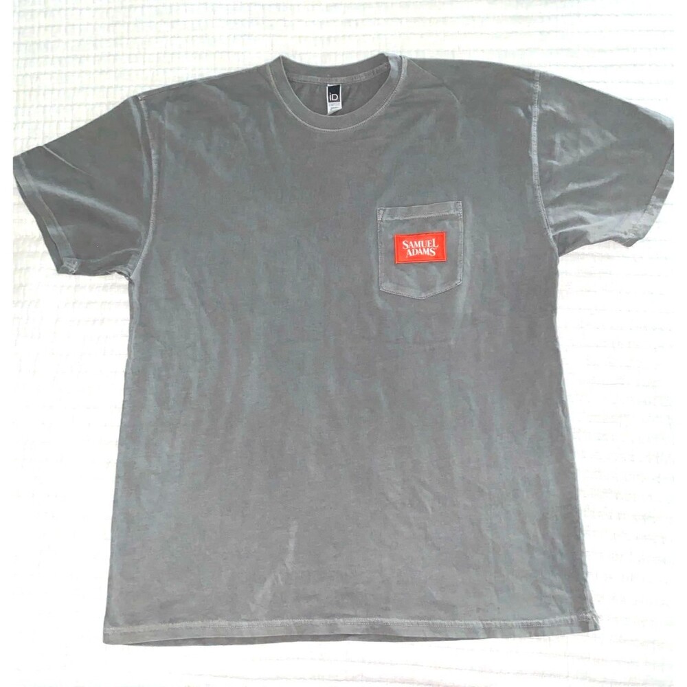 Samuel Adams Gray Men's Pocket Shirt XL Embroidered Patch